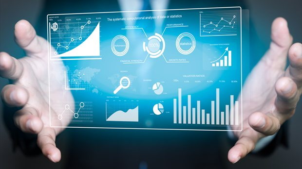Visualisatie van prestatiemonitoring met grafieken en dashboards voor HVAC-installaties en gebouwbeheer